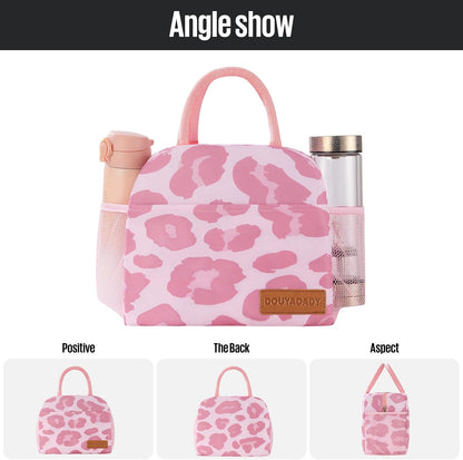 Lunch Bag Women/Men Lunch Box Women/Men (pink leopard)