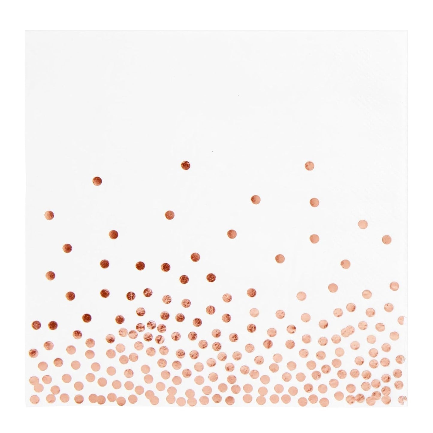 Juvale Disposable Rose Gold Napkins - Tear-Resistant Cocktail Napkins - Large Party Pack - Wedding Shower Decor - 50-Pack, 6.5 in, 3-Ply Paper