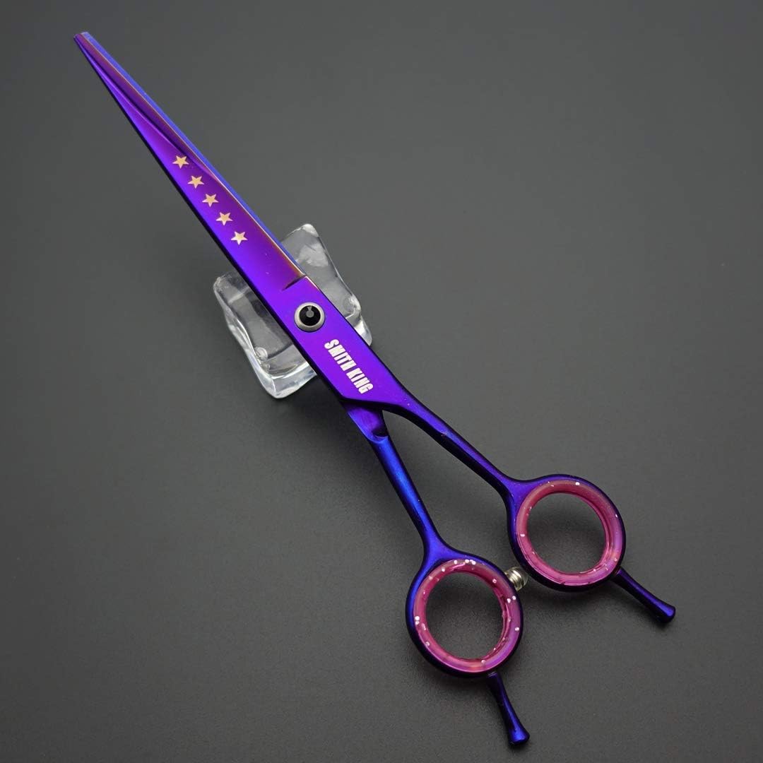 7.0 inches Professional Dog Grooming Scissors Set Straight & thinning & Curved & chunkers & comb 5pcs in 1 Set for left-handed & right handed