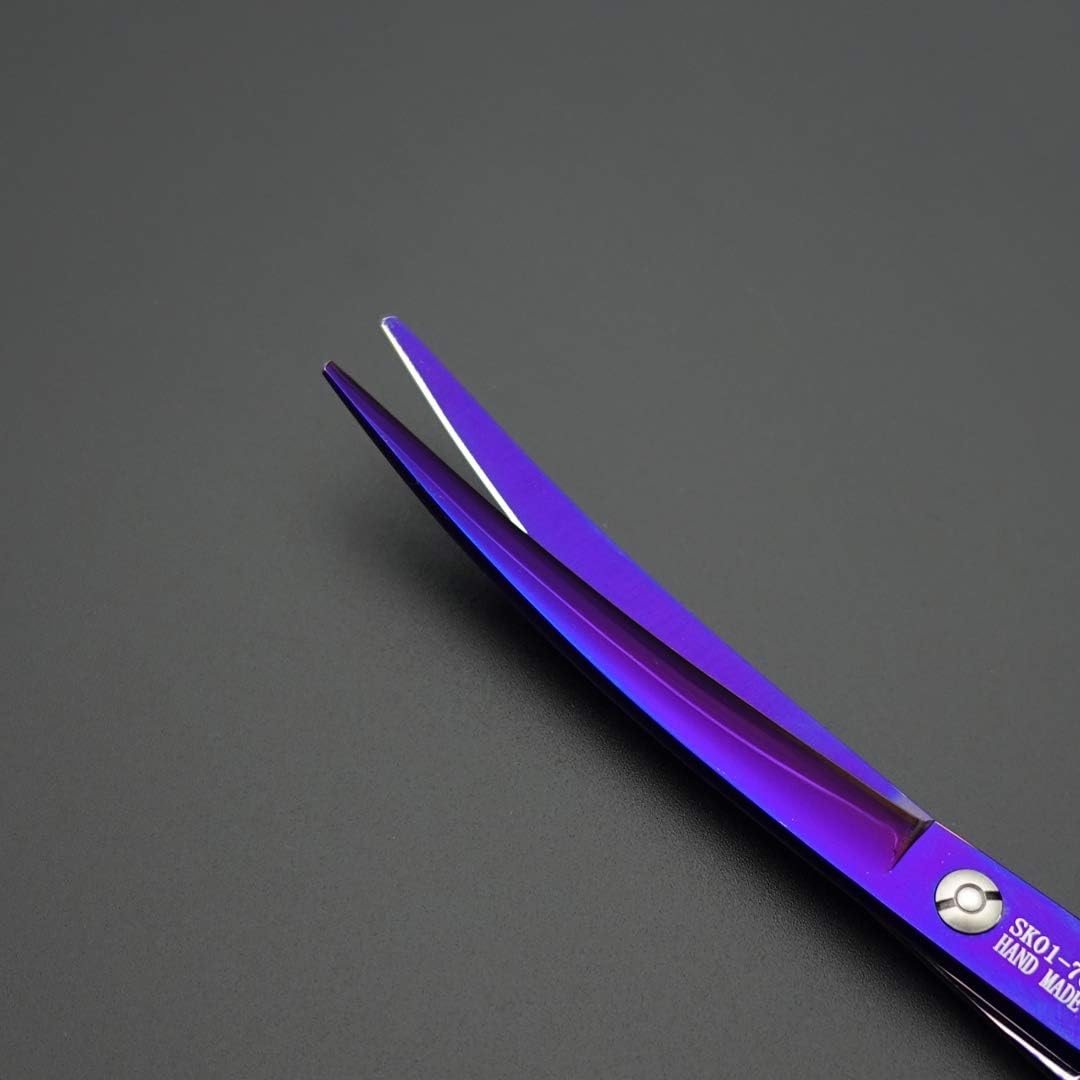 7.0 inches Professional Dog Grooming Scissors Set Straight & thinning & Curved & chunkers & comb 5pcs in 1 Set for left-handed & right handed
