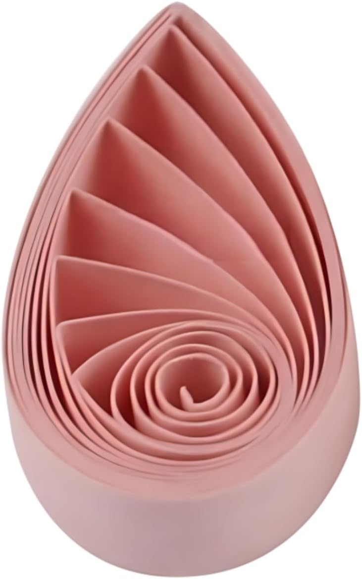 Pestal Pink Tone Quilling Paper Strips 10mm Quilling Strips for Crafts Single Color Origami Paper Strips 0.4inch 120pcs Length 21inch Paper Filigree Strips (Peach Pink No.16)