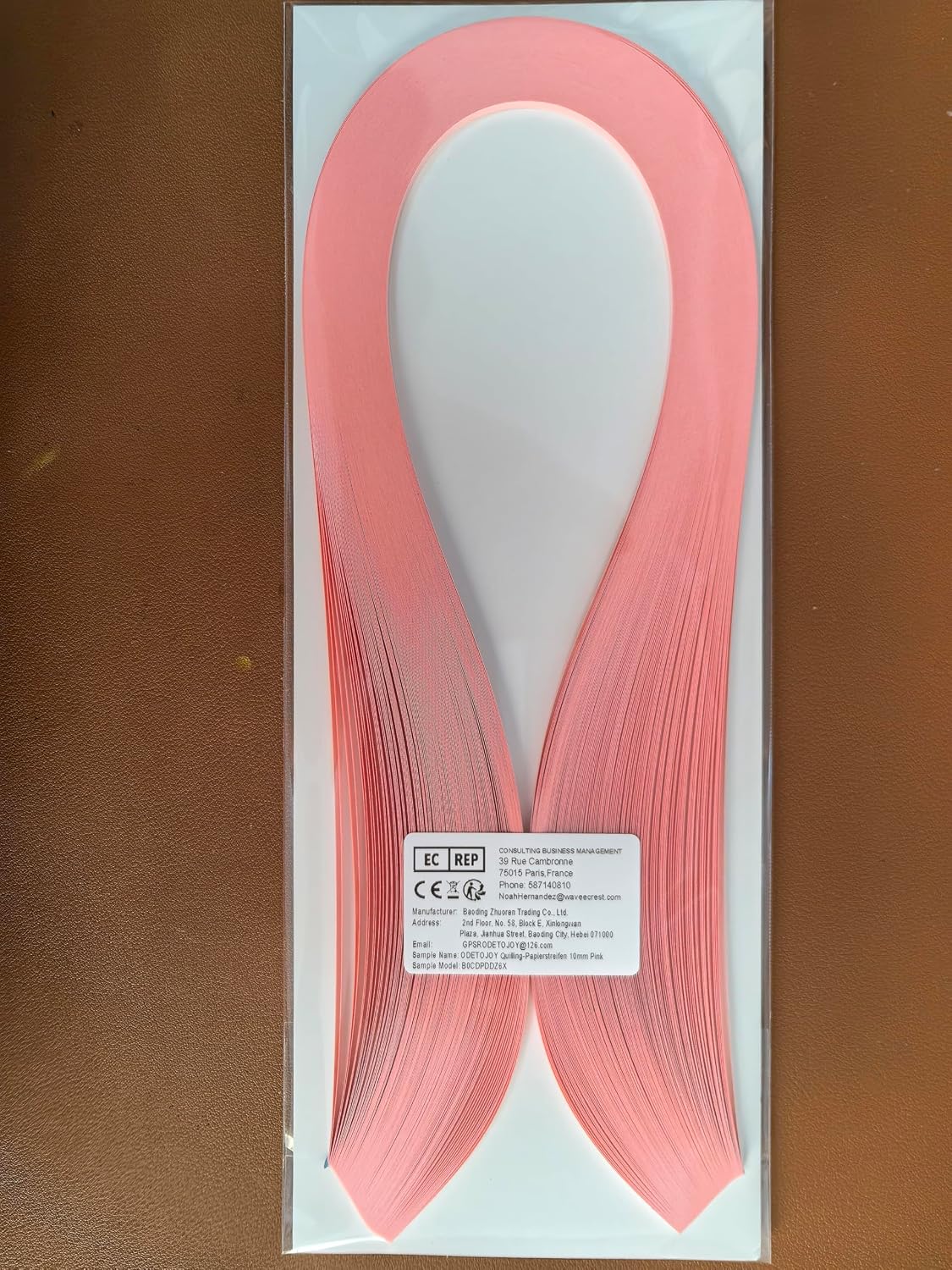 Pestal Pink Tone Quilling Paper Strips 10mm Quilling Strips for Crafts Single Color Origami Paper Strips 0.4inch 120pcs Length 21inch Paper Filigree Strips (Peach Pink No.16)