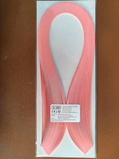 Pestal Pink Tone Quilling Paper Strips 10mm Quilling Strips for Crafts Single Color Origami Paper Strips 0.4inch 120pcs Length 21inch Paper Filigree Strips (Peach Pink No.16)