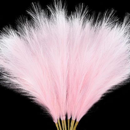 Faux Pampas Grass, 8 Pcs 35.4" Tall Pampas Grass Floor Vase Decor, Pink