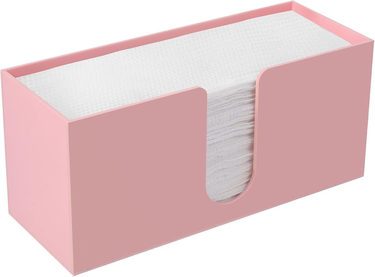 Acrylic Paper Towel Holder Countertop, Pink Napkin Holder