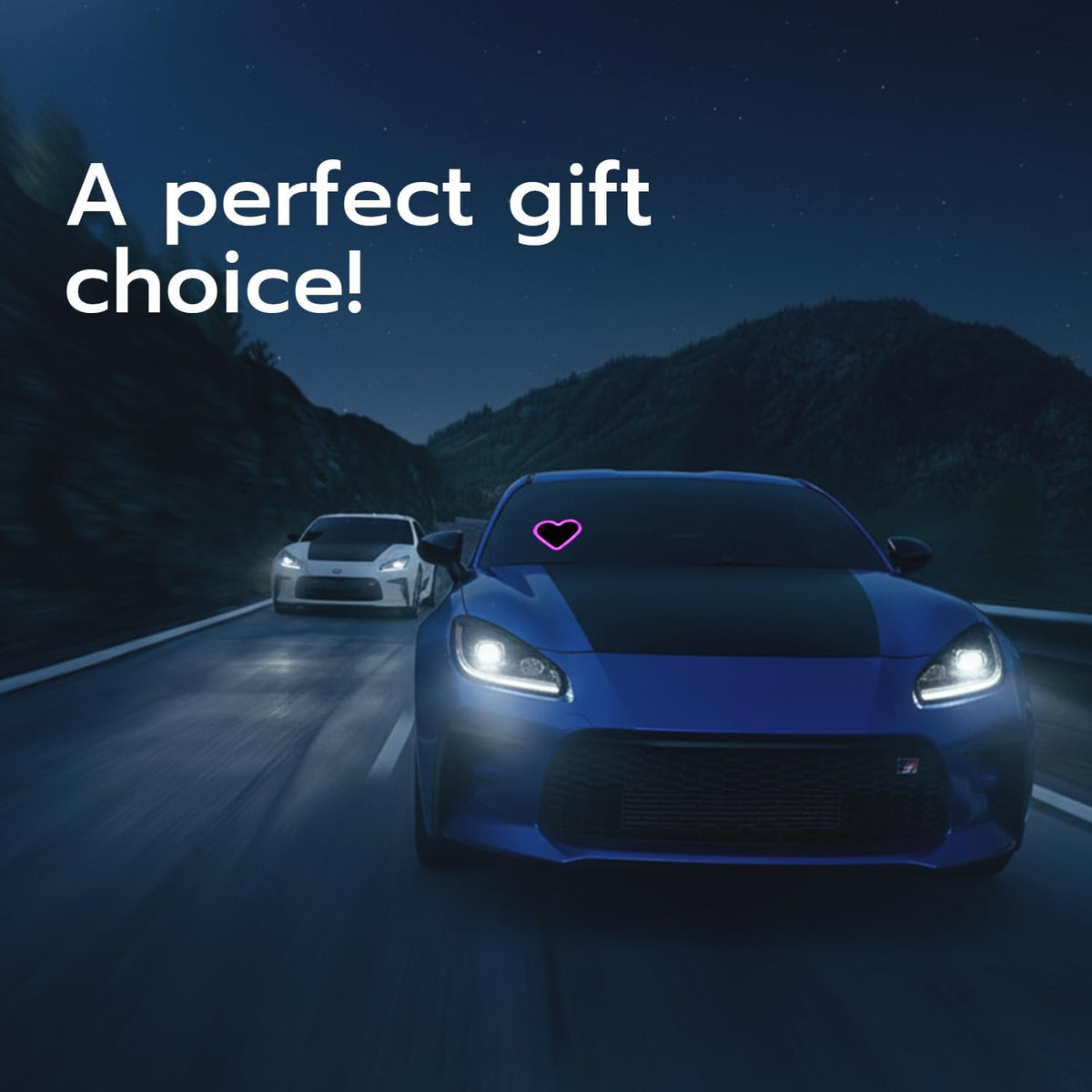Car LED Ambient Light, Rechargeable Solar-Powered Heart-Shaped LED Light, 6 Lighting Modes, Romantic Car, Outdoor Decor, Ideal Gift for Couples, Women, Men - Pink (1 Pcs)