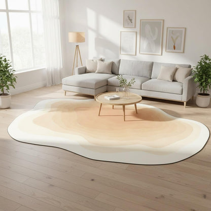 Contemporary Modern Geometric Peach Shaped Area Rug for Living Room Bedroom Dining Room 5x7 Carpet Home Office Playroom Ultra Washable Indoor Outdoor Rug