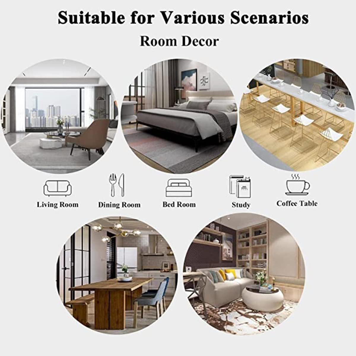 Contemporary Modern Geometric Peach Shaped Area Rug for Living Room Bedroom Dining Room 5x7 Carpet Home Office Playroom Ultra Washable Indoor Outdoor Rug