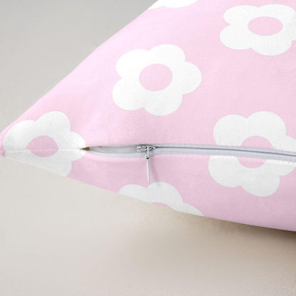 Light Pink Floral Throw Pillow Covers Set of 2 Princess Flower Cushion Case Romantic Plants Pattern Decor Pillowcase Indoor Outdoor Super Soft 22 x 22-Inch