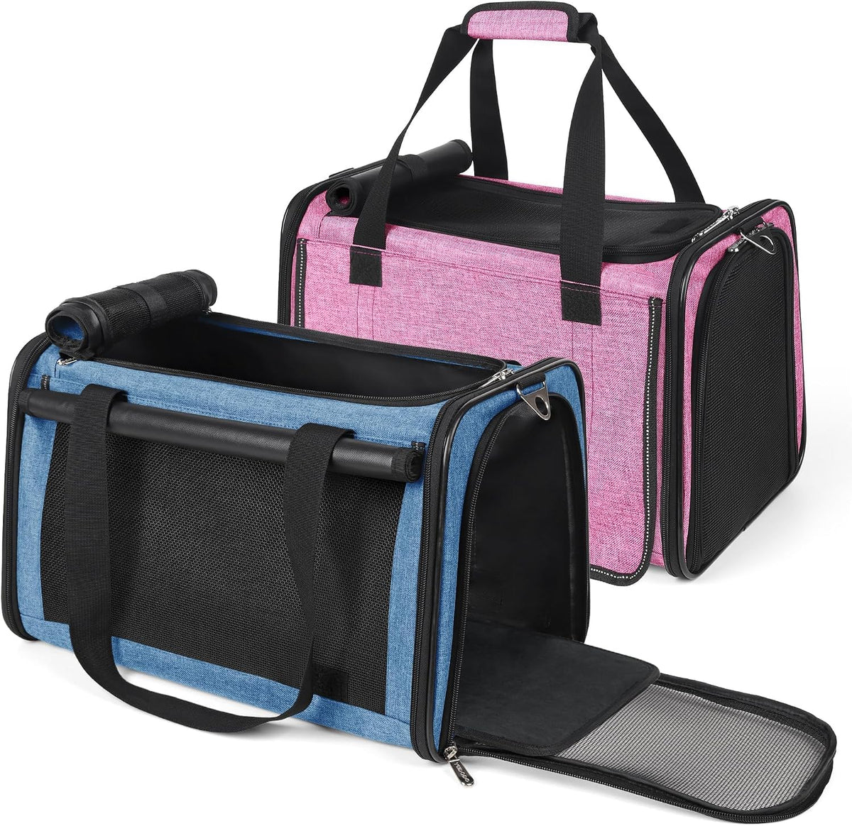 2 Packs 25 lbs Soft Sided Pet Carrier for Large Cat & Small Dog