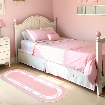 Pink Bow Long Bathroom Rug Cute Bathroom Decor Accessories