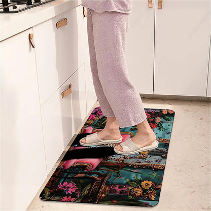 Diatomaceous Earth Bath Mat,Cheetah, Pink Couch Non-Slip Volume Super Absorbent Fast Drying Eco-Friendly Easy to Clean for Bathroom Kitchen Door mat 20×31Inch (50 * 80cm)