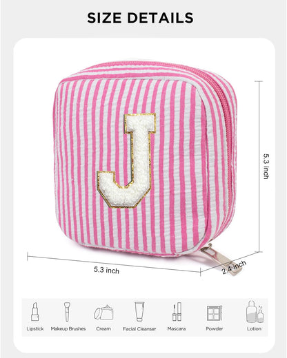 Unique Makeup Bag Cosmetic Bag, Pink Travel Toiletry Bag Sister Gifts Birthday Gifts Girlfriend Gifts for Women Her Makeup Storage Skincare Pouch