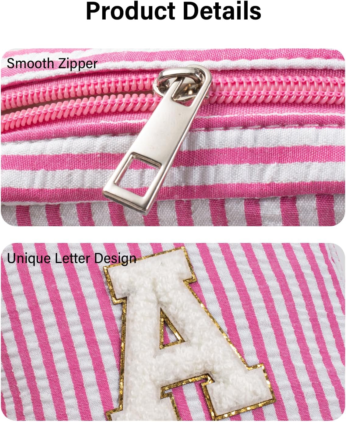 Unique Makeup Bag Cosmetic Bag, Pink Travel Toiletry Bag Sister Gifts Birthday Gifts Girlfriend Gifts for Women Her Makeup Storage Skincare Pouch
