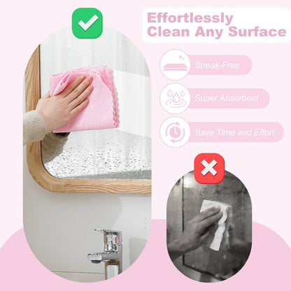 2 Roll Reusable Paper Towels,100 Sheets Tear Away Microfiber Cleaning Cloth, Lint Free Cleaning Rags for Kitchen, Dishcloth,Household Cleaning Supplies