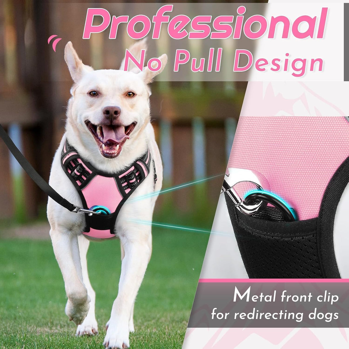 Eagloo Dog Harness for Small Dogs, No Pull Pet Vest with 2 Leash Clips