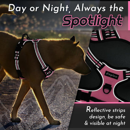 Eagloo Dog Harness for Small Dogs, No Pull Pet Vest with 2 Leash Clips