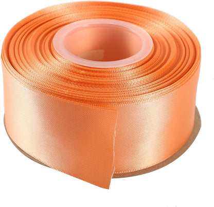 ITIsparkle 11/2" Inch Double Faced Satin Ribbon 25 Yards-Roll Set for Gift Wrapping Party Favor Hair Braids Hair Bow Baby Shower Decoration Floral Arrangement Craft Supplies, Peach Ribbon
