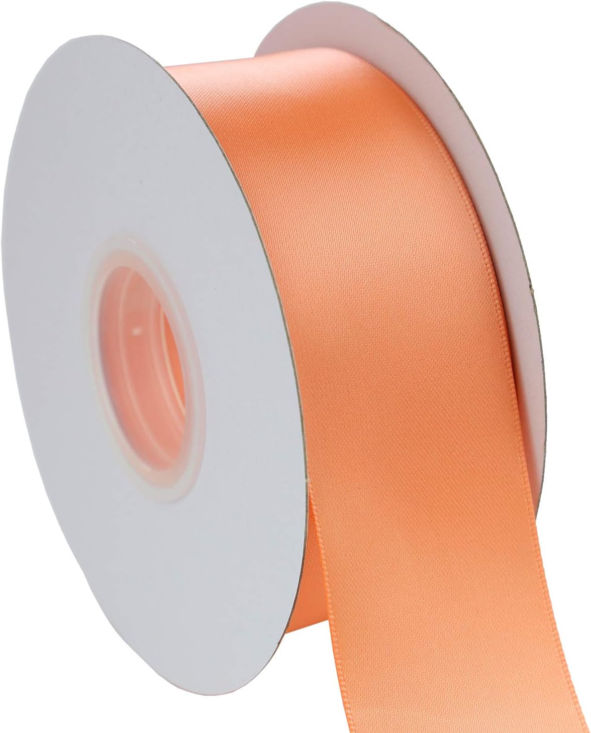 ITIsparkle 11/2" Inch Double Faced Satin Ribbon 25 Yards-Roll Set for Gift Wrapping Party Favor Hair Braids Hair Bow Baby Shower Decoration Floral Arrangement Craft Supplies, Peach Ribbon