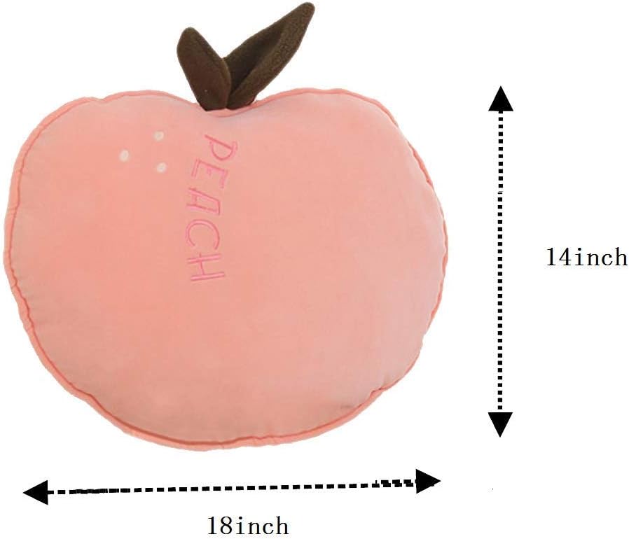 Fruit Soft Plush Pillow Decorative Plush Funny Fruit Stuffed Cushions Living Room Peach