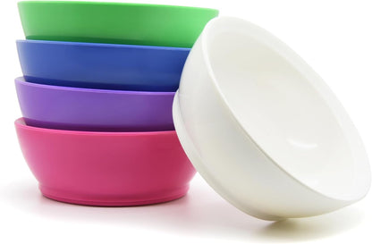 12oz Non-Spill Plastic Bowl Set, Hibiscus Pink, Set of 4