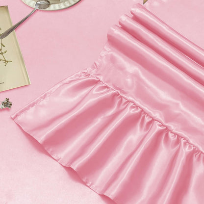 2 Pack Pink Satin Table Runner 12 x 72 Inch