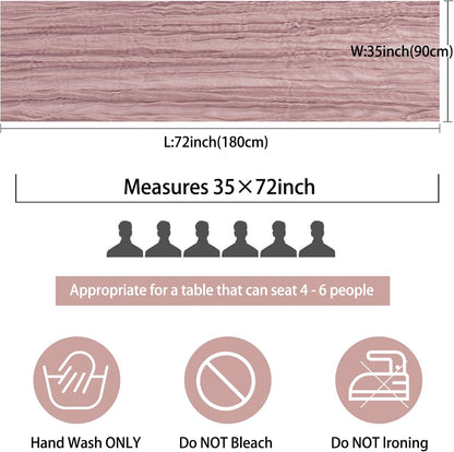 12 Pack Cheesecloth Table Runner 35x72 Inch Boho Gauze Rustic Cheese Cloth Long Romantic Table Runner for Wedding Bridal Shower Birthday Party Table Decor (Dusty Pink)