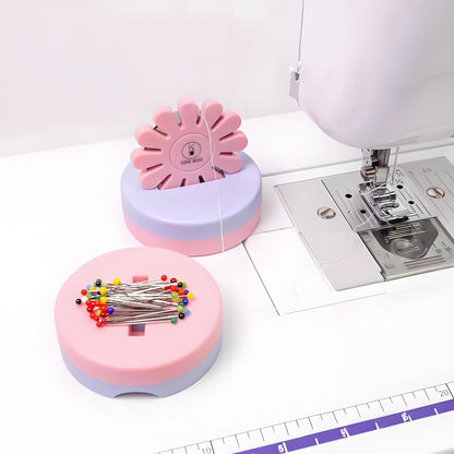 Thread Cutter Thread Cutting Tools Quilting Supplies for Sewing Seam Magnetic Pins Holder-Pink(The Blade is not Removable)