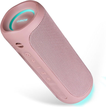 Outdoor Wireless Portable Bluetooth Speaker, Waterproof Speaker - Pink