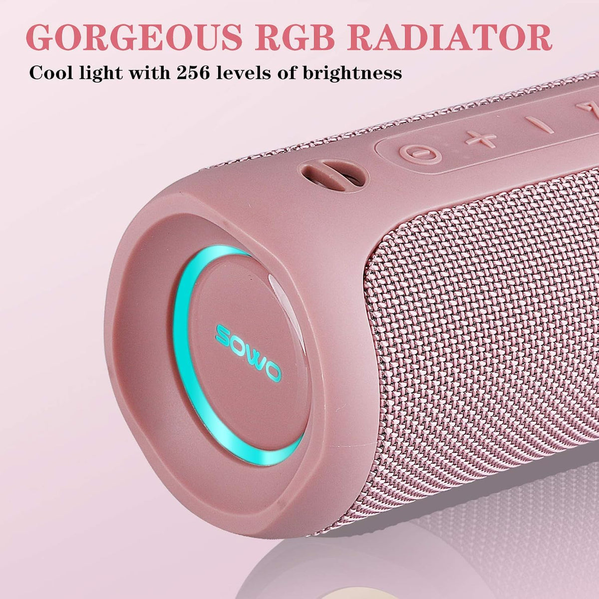 Outdoor Wireless Portable Bluetooth Speaker, Waterproof Speaker - Pink