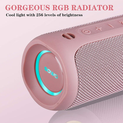 Outdoor Wireless Portable Bluetooth Speaker, Waterproof Speaker - Pink