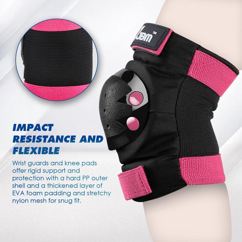 Adult & Kid Knee Pads Elbow Pads and Wrist Guards for Roller Inline Skating Scootering Skateboarding