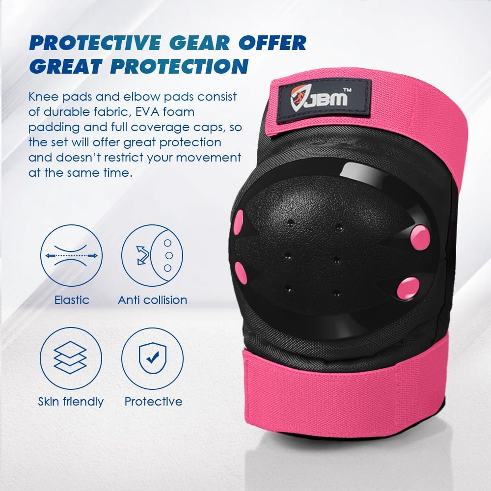 Adult & Kid Knee Pads Elbow Pads and Wrist Guards for Roller Inline Skating Scootering Skateboarding