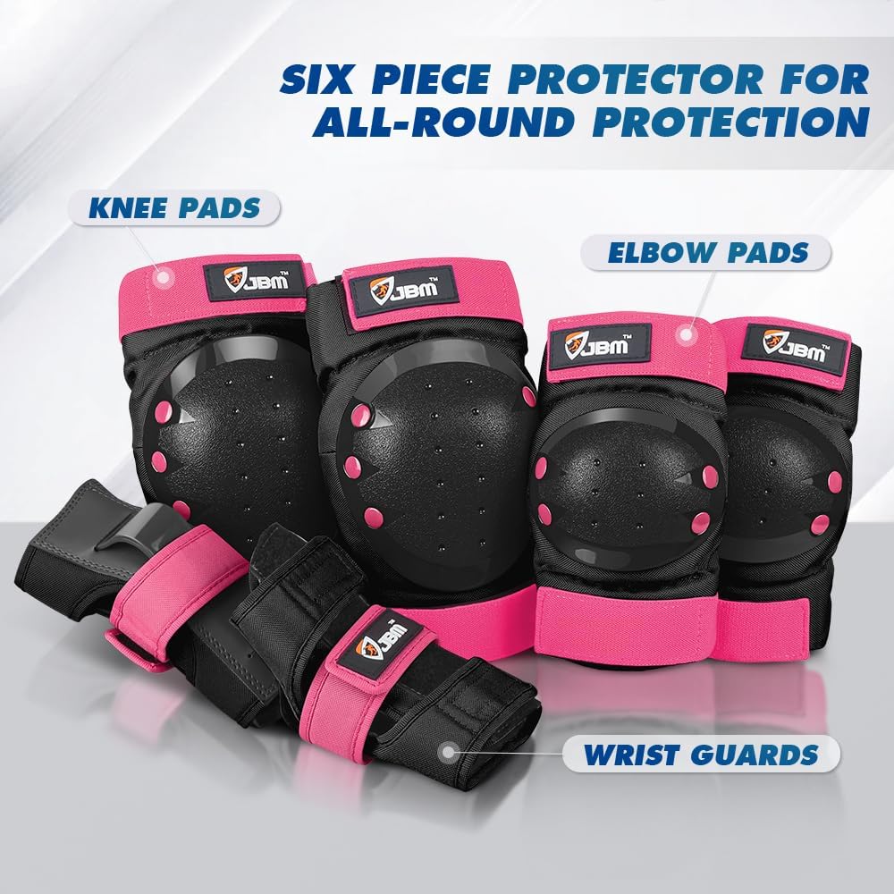 Adult & Kid Knee Pads Elbow Pads and Wrist Guards for Roller Inline Skating Scootering Skateboarding