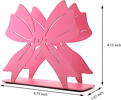 Pink Bow Nakpin Holder Table Decoration Napkins Dispenser,Metal Tissue Dispenser for Kitchen,Dining