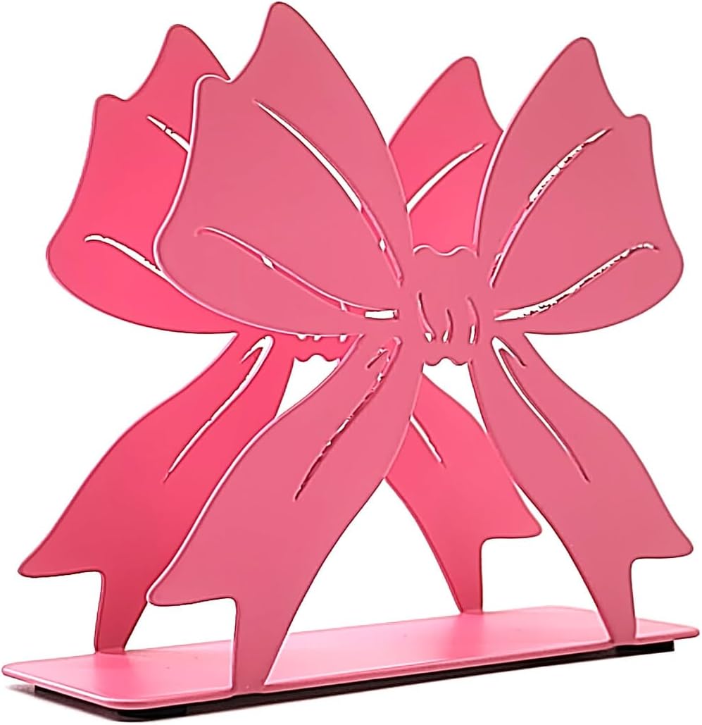 Pink Bow Nakpin Holder Table Decoration Napkins Dispenser,Metal Tissue Dispenser for Kitchen,Dining