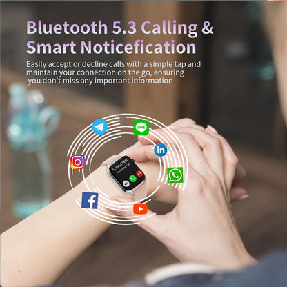 Smart Watch for Women, 1.85" HD Touchscreen Smartwatches with Message Call Function, 100+ Sports Modes IP68 Fitness Tracker, 24/7 Heart Rate/Sleep Monitor Fitness Watch for Android iOS Pink(2025)