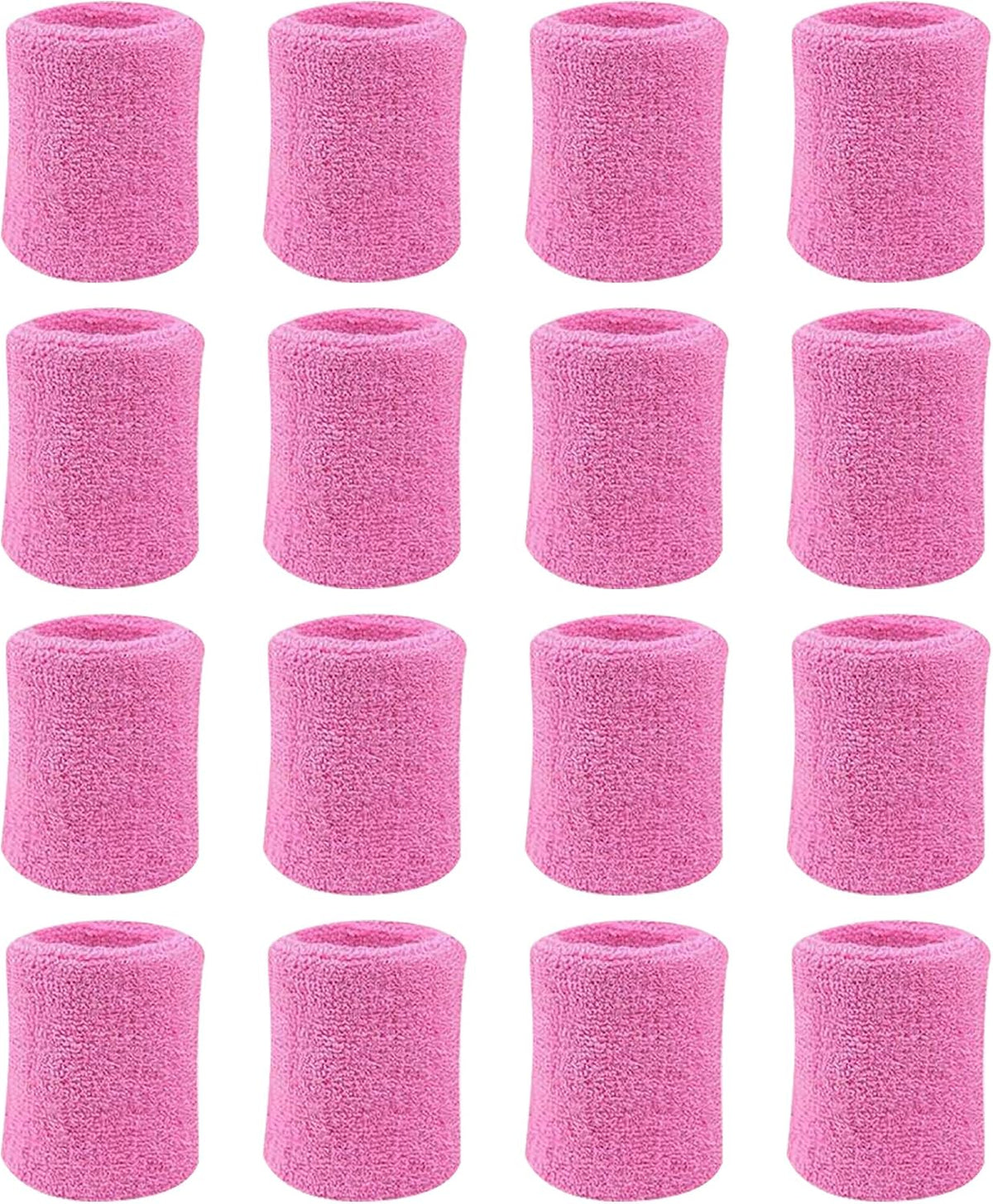 8 Pairs Sports Wristbands, Wrist Sweatbands for Men & Women, Stretchy & Sweat Absorbing Cotton Terry,Perfect for Basketball, Football, Tennis, Soccer, Running & Working Out (8Pairs)
