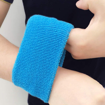 8 Pairs Sports Wristbands, Wrist Sweatbands for Men & Women, Stretchy & Sweat Absorbing Cotton Terry,Perfect for Basketball, Football, Tennis, Soccer, Running & Working Out (8Pairs)