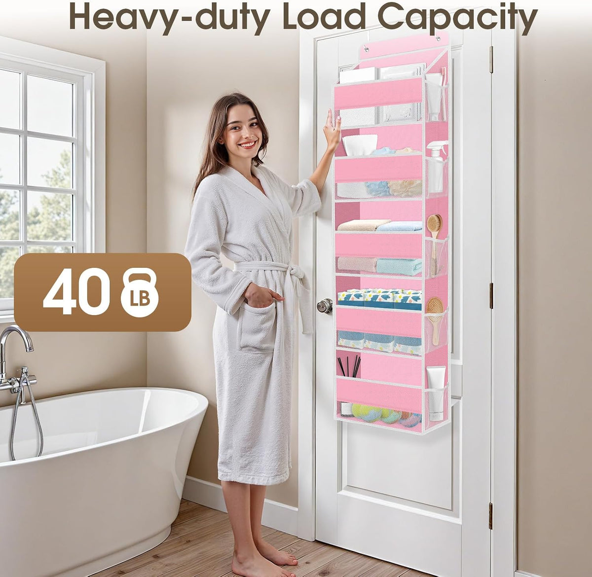 1Pack Over The Door Organizer Large Capacity Hanging Storage Room Organizer