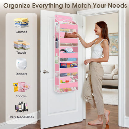 1Pack Over The Door Organizer Large Capacity Hanging Storage Room Organizer