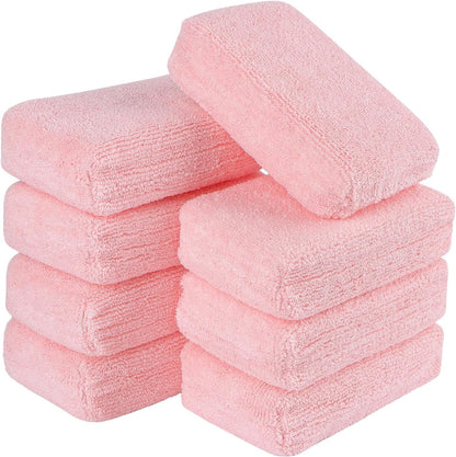 AIDEA Microfiber Applicator Pads-8 Pack, Car Wash Sponge, Pink