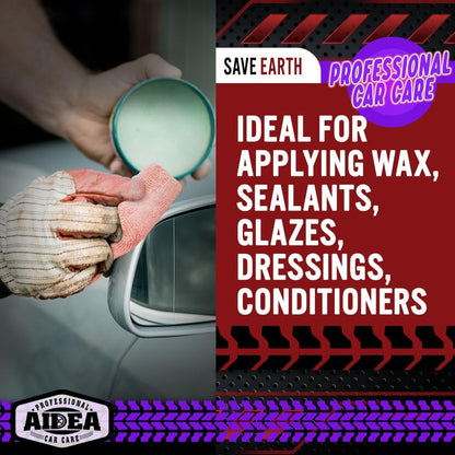 AIDEA Microfiber Applicator Pads-8 Pack, Car Wash Sponge, Pink