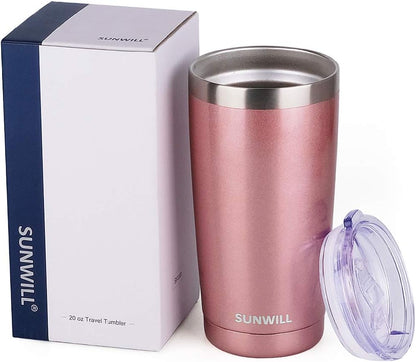 Coffee Tumbler, 20 oz Insulated Travel Mug Stainless Steel