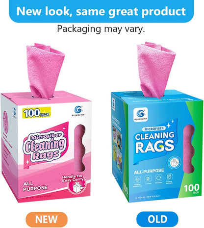 Microfiber Cleaning Cloth 100 Pack, Reusable Paper Towels 11 x 9