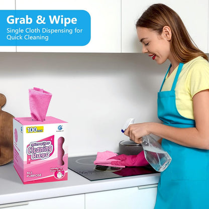 Microfiber Cleaning Cloth 100 Pack, Reusable Paper Towels 11 x 9