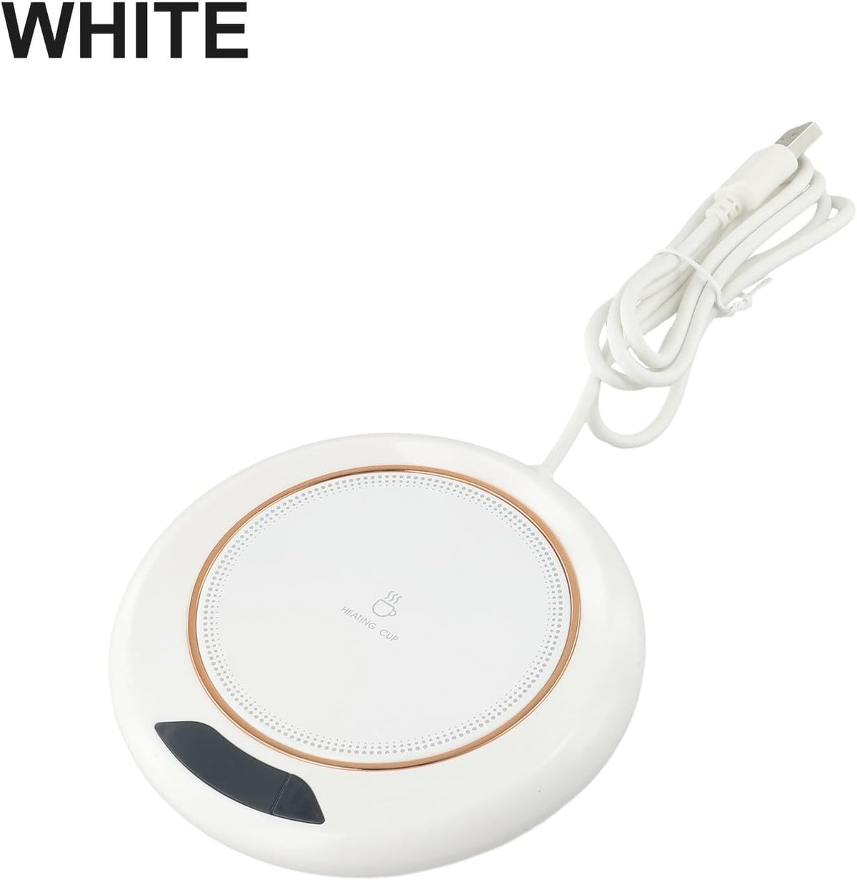USB Coffee Mug Warmer Electric Constant Temperature Cup Coaster 3 Heat Levels Auto Smart Beverage Warmer for Tea Cocoa Pink(White)