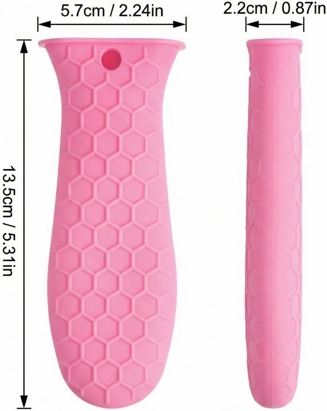 2-Pack Heat-Resistant Pot Handle Covers, Cast Iron Skillet Handle Sleeve for Kitchen Cooking, Durable Pot Handle Cover for Cast Iron Accessories & Home Use (Pink)