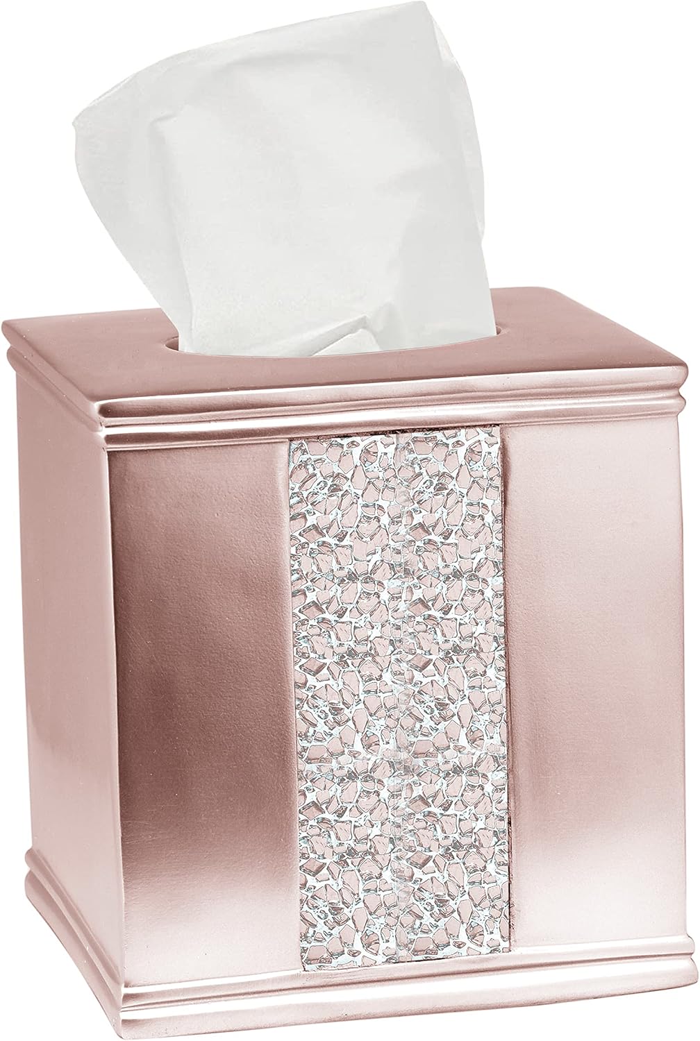 Sinatra Tissue Box Cover Square Tissue Holder for Bathroom Bedroom Living Room, Blush