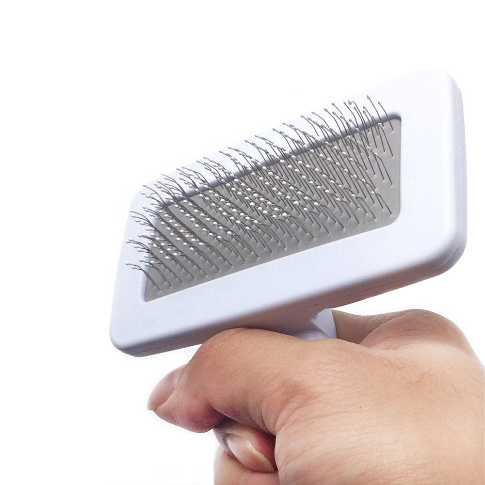 Pet Slicker Brush for Dogs & Cats (Small, Pink)